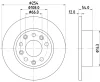 52813 BEHR/HELLA/PAGID Тормозной диск