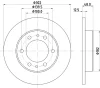 53608 BEHR/HELLA/PAGID Тормозной диск