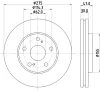 53655 BEHR/HELLA/PAGID Тормозной диск