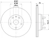 54013 BEHR/HELLA/PAGID Тормозной диск