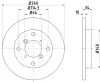 54172 BEHR/HELLA/PAGID Тормозной диск