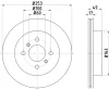 54186 BEHR/HELLA/PAGID Тормозной диск