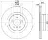 54233 BEHR/HELLA/PAGID Тормозной диск