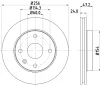 54335 BEHR/HELLA/PAGID Тормозной диск