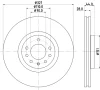 54498 BEHR/HELLA/PAGID Тормозной диск