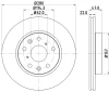 54566 BEHR/HELLA/PAGID Тормозной диск