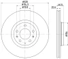 54663 BEHR/HELLA/PAGID Тормозной диск