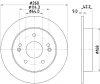 54720 BEHR/HELLA/PAGID Тормозной диск