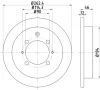 54799 BEHR/HELLA/PAGID Тормозной диск