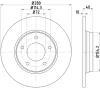 54814 BEHR/HELLA/PAGID Тормозной диск