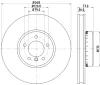 54824 BEHR/HELLA/PAGID Тормозной диск