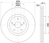 54943 BEHR/HELLA/PAGID Тормозной диск