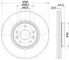 55028 BEHR/HELLA/PAGID Тормозной диск