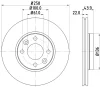 55415 BEHR/HELLA/PAGID Тормозной диск