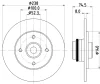 55421 BEHR/HELLA/PAGID Тормозной диск