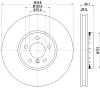 55537 BEHR/HELLA/PAGID Тормозной диск