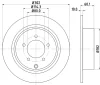 55551 BEHR/HELLA/PAGID Тормозной диск