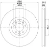 55682 BEHR/HELLA/PAGID Тормозной диск