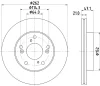 55945 BEHR/HELLA/PAGID Тормозной диск