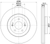 56150 BEHR/HELLA/PAGID Тормозной диск