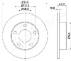 DP-0905 JAPANPARTS Тормозной диск