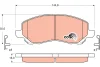 GDB3287DT TRW Комплект тормозных колодок, дисковый тормоз