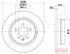 Превью - 61426C JAPKO Тормозной диск (фото 3)