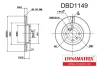 DBD1149 DYNAMATRIX Тормозной диск