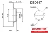 DBD847 DYNAMATRIX Тормозной диск