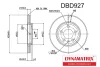 DBD927 DYNAMATRIX Тормозной диск