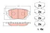 GDB2343 TRW Комплект тормозных колодок, дисковый тормоз