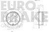 Превью - 5815203058 EUROBRAKE Тормозной диск (фото 3)
