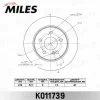 K011739 MILES Тормозной диск