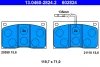 13.0460-2824.2 ATE Комплект тормозных колодок, дисковый тормоз