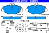 13.0460-3999.2 ATE Комплект тормозных колодок, дисковый тормоз