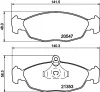 T1045 BEHR/HELLA/PAGID Комплект тормозных колодок, дисковый тормоз