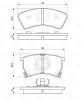 0 986 424 006 BOSCH Комплект тормозных колодок, дисковый тормоз