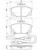 0 986 424 100 BOSCH Комплект тормозных колодок, дисковый тормоз