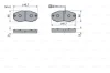 Превью - 0 986 494 048 BOSCH Комплект тормозных колодок, дисковый тормоз (фото 3)