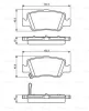 Превью - 0 986 494 182 BOSCH Комплект тормозных колодок, дисковый тормоз (фото 2)