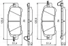 0 986 494 832 BOSCH Комплект тормозных колодок, дисковый тормоз