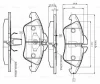 0 986 TB2 030 BOSCH Комплект тормозных колодок, дисковый тормоз