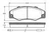 0 986 TB2 112 BOSCH Комплект тормозных колодок, дисковый тормоз