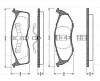 0 986 TB2 302 BOSCH Комплект тормозных колодок, дисковый тормоз