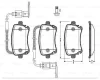 0 986 TB2 425 BOSCH Комплект тормозных колодок, дисковый тормоз