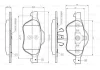 0 986 TB2 434 BOSCH Комплект тормозных колодок, дисковый тормоз