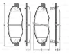 0 986 TB2 943 BOSCH Комплект тормозных колодок, дисковый тормоз