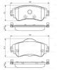 0 986 TB3 153 BOSCH Комплект тормозных колодок, дисковый тормоз