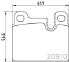2091002 TEXTAR Комплект тормозных колодок, дисковый тормоз