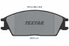 2101204 TEXTAR Комплект тормозных колодок, дисковый тормоз